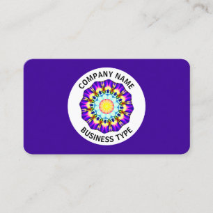 Geometrisches Design 070714(01) - Lila #3B0094 Visitenkarte