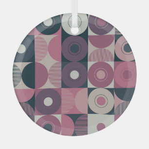 Geometrisches Design aus dem mittleren 20. Jahrhun Ornament Aus Glas
