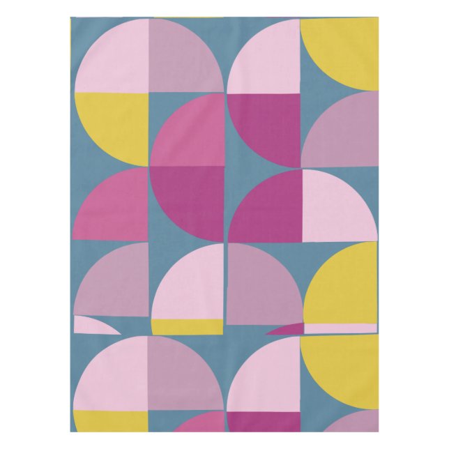 Geometrisches Design aus der Mitte des Jahrhundert Tischdecke (Vorderseite)