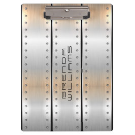 Geometrisches Design aus gebürstetem Aluminium Klemmbrett