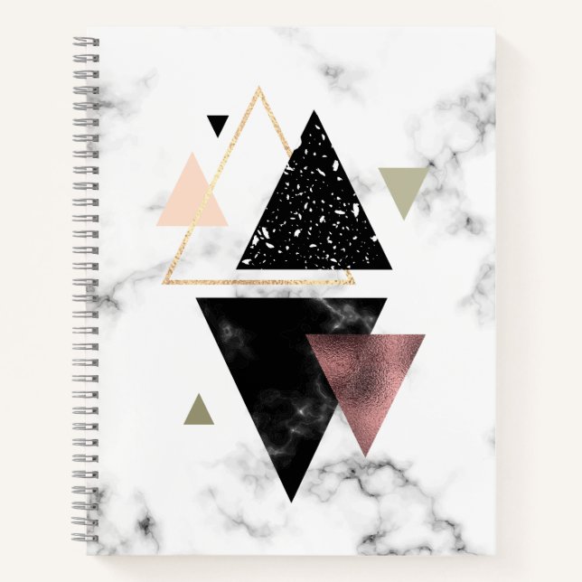 Geometrisches Design aus Metall Notizbuch (Vorderseite)