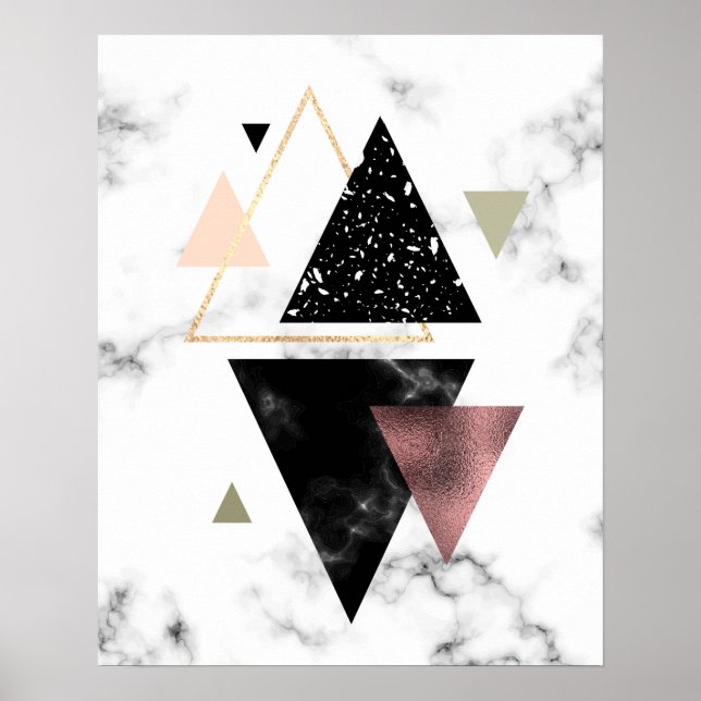 Geometrisches Design aus Metall Poster (Vorne)