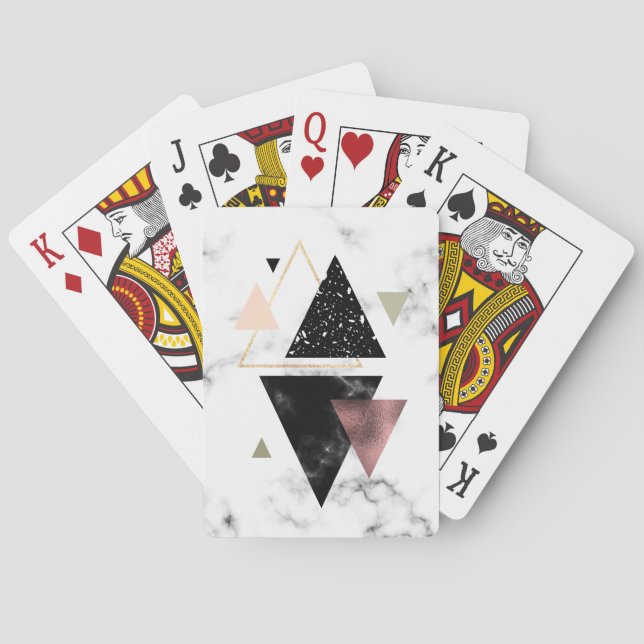 Geometrisches Design aus Metall Spielkarten (Rückseite)
