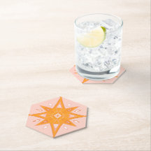 Geometrisches Design Boho für rosa und orangefarbe