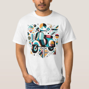 Geometrisches Design der italienischen Vespa T-Shirt