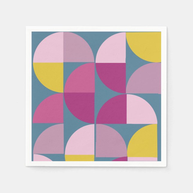 Geometrisches Design des Mittelzentrums Serviette (Vorderseite)