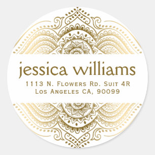 Geometrisches Design für die Goldelspitze 2 Runder Aufkleber