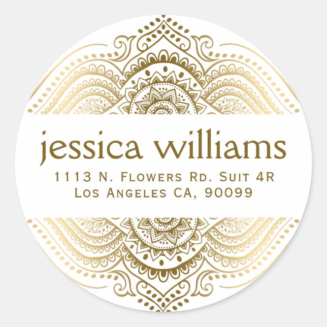 Geometrisches Design für die Goldelspitze 2 Runder Aufkleber (Vorderseite)