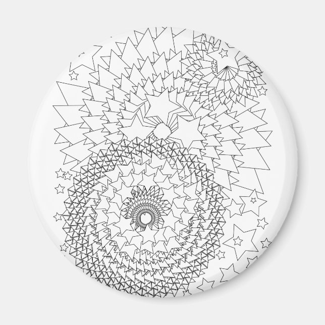 Geometrisches Design für Erwachsene Magnet (Vorne)