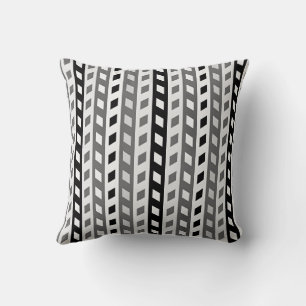 Geometrisches Design, grau, schwarz, weiß, Kissen