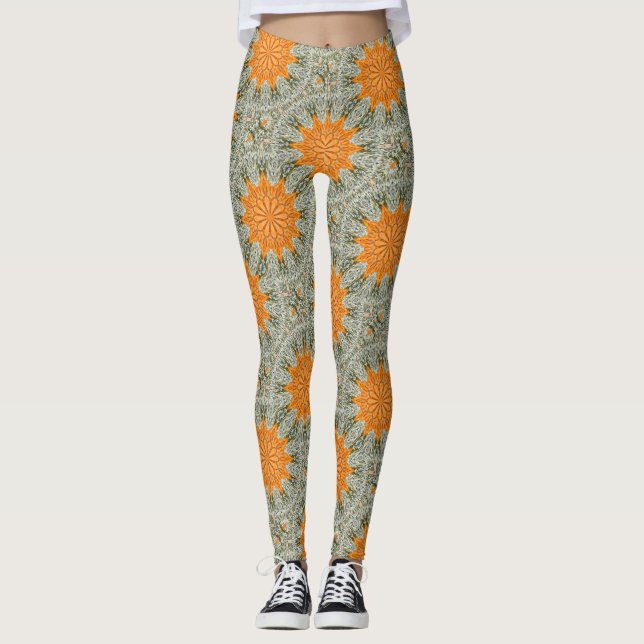 geometrisches Design Leggings (Vorderseite)
