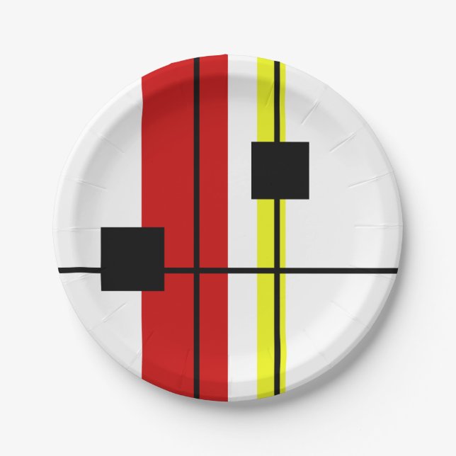 Geometrisches Design Pappteller (Vorderseite)
