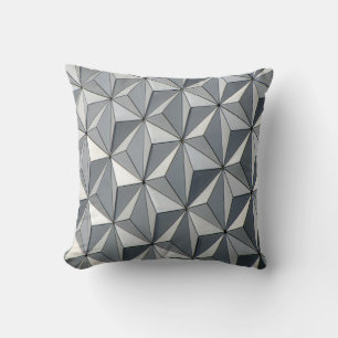 Geometrisches Design - Silberwurfkissen Kissen