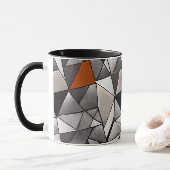 Geometrisches Design Tasse (Mit Donut)