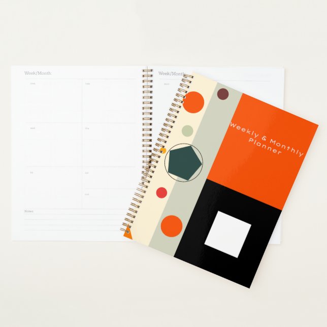 Geometrisches Design Wochen- und Monatsplaner Planer (Anzeige)