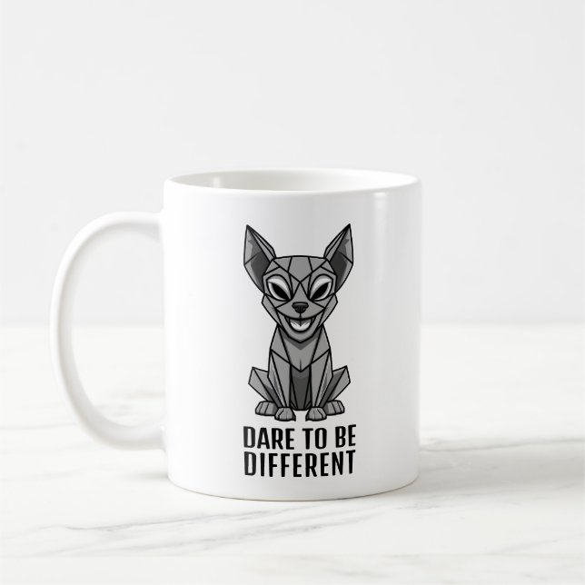 Geometrisches Dog Kaffeetasse (Links)