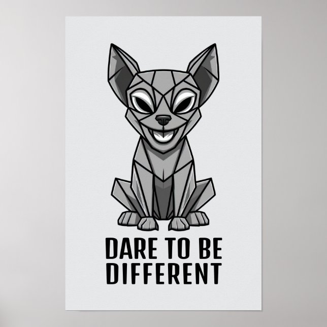 Geometrisches Dog Poster (Vorne)