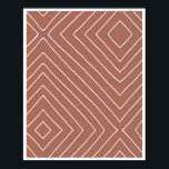 Geometrisches Doodles-Clay-Rust Poster<br><div class="desc">Geometrisches Doodles-Clay-Rust</div>