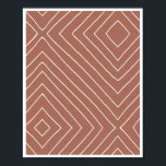 Geometrisches Doodles-Clay-Rust Poster<br><div class="desc">Geometrisches Doodles-Clay-Rust</div>