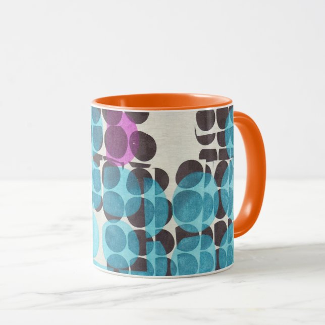 geometrisches  dots muster  tasse (VorderseiteRechts)