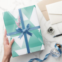 Geometrisches Dreieck Cyan Minze Abstrakte Muster