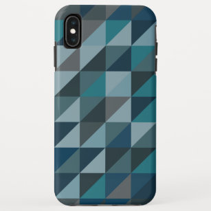 Geometrisches Dreieck Muster in Blau und Grau Case-Mate iPhone Hülle
