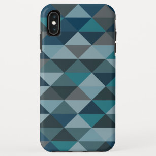 Geometrisches Dreieck-Muster in blauem Gradient Case-Mate iPhone Hülle