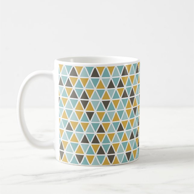 Geometrisches Dreieck-Muster Kaffeetasse (Links)