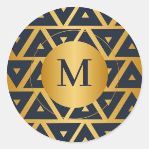 Geometrisches Dreieck Personalisiert Runder Aufkleber