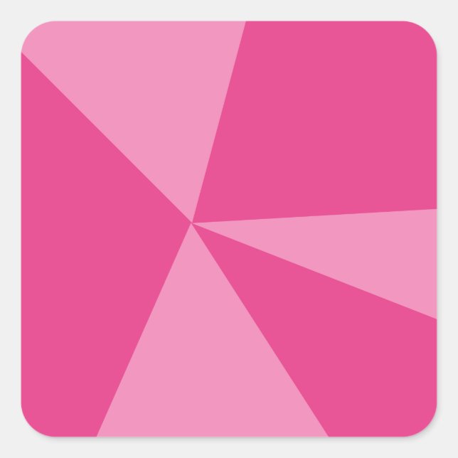 Geometrisches Dreieck Quadratischer Aufkleber (Vorderseite)