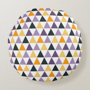 Geometrisches Dreiecks-Mosaik Nahtloses Muster Rundes Kissen