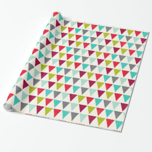 Geometrisches Dreiecksflaggen-Wimpelgirlande Gesch Geschenkpapier