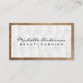 Geometrisches Dreiecksmuster | Lederrahmen Visitenkarte