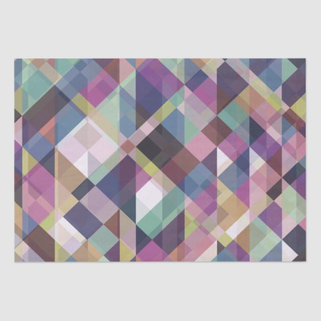 geometrisches, dunkles Farbtafel Seidenpapier (Vorderseite)