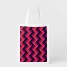 Geometrisches dunkles Rosa und blaues Zigzag Zickz