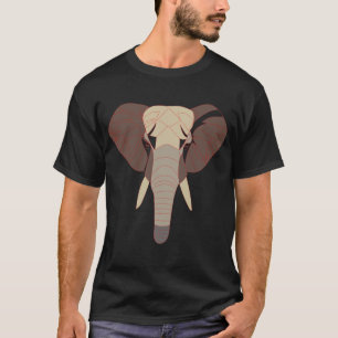 Geometrisches Elefantenkopf-Grafikdesign T-Shirt