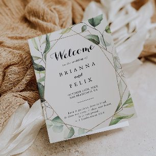 Geometrisches elegantes goldfarbenes Grün Programm