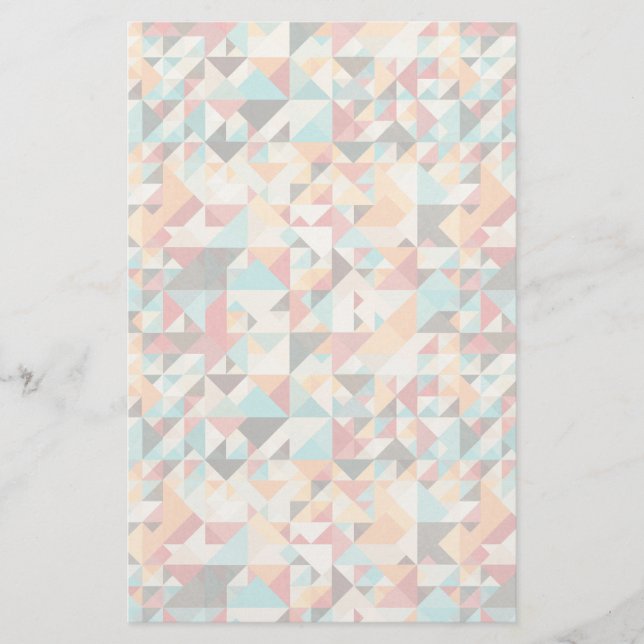 Geometrisches Erdton Briefpapier (Vorderseite)