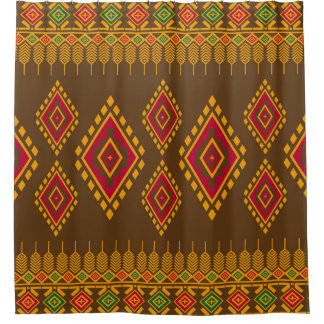 Geometrisches, ethnisches, traditionelles Design, Duschvorhang