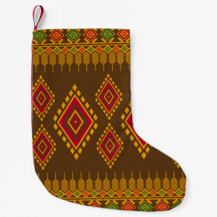 Geometrisches, ethnisches, traditionelles Design,  Kleiner Weihnachtsstrumpf