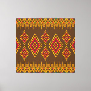 Geometrisches, ethnisches, traditionelles Design, Leinwanddruck