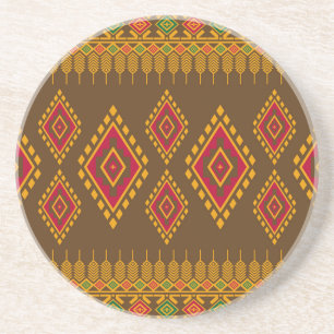 Geometrisches ethnisches, traditionelles Design, n Getränkeuntersetzer