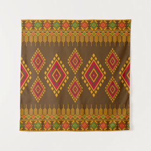 Geometrisches, ethnisches, traditionelles Design, Wandteppich