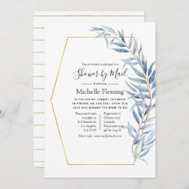 Geometrisches Eukalyptus Baby oder Brautparty per Einladung