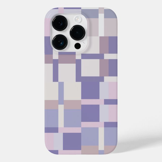 Geometrisches Farbblockmuster - Lila und Latte Case-Mate iPhone Hülle (Rückseite)