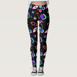 Geometrisches farbiges Muster Leggings