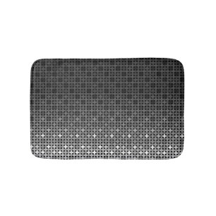 Geometrisches Farbverlaufsmuster Schwarz/Weiß Badematte