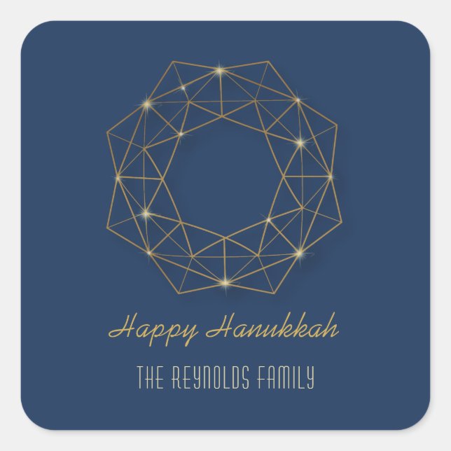 Geometrisches Feuerwerk Quadratischer Aufkleber (Vorderseite)
