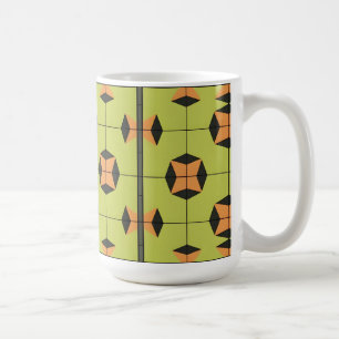 Geometrisches Fliesenmuster mit hellen Farben Kaffeetasse