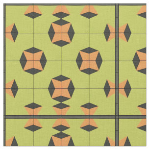 Geometrisches Fliesenmuster mit hellen Farben Stoff